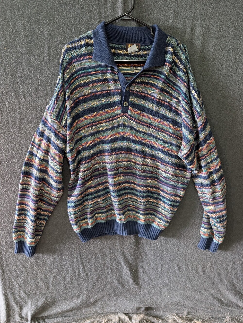 Colony Coogi Style Knit Sweater - Men's Size XL